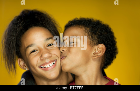 Portrait de famille heureuse Banque D'Images