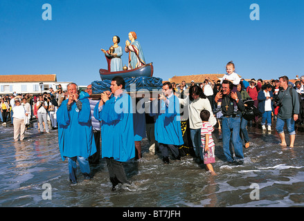 France, Bouches du Rhône, le Pèlerinage des Saintes Maries de la Mer Banque D'Images