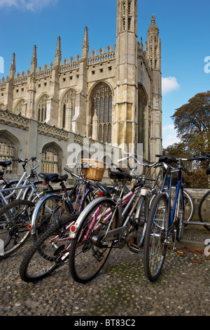 En dehors des cycles de King's College, Université de Cambridge Banque D'Images