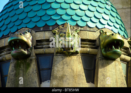 L'art nouveau à la maison de l'éléphant du Zoo de Budapest & Botanical Garden (Fővárosi Állat- és Növénykert) Hongrie Banque D'Images