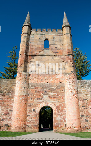 L'église, le Site historique de Port Arthur, Tasmanie, Australie Banque D'Images