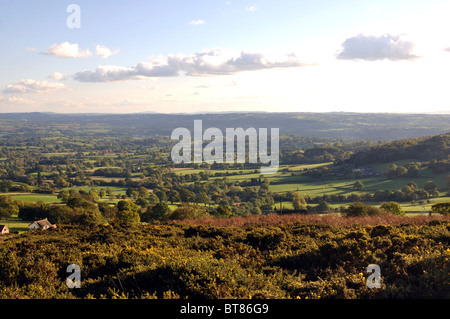 Paysage du Clee Hill, Shropshire, England, UK Banque D'Images