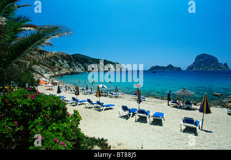 Cala d'Hort ant Es Vedra Île, Ibiza, Baléares, Espagne Banque D'Images