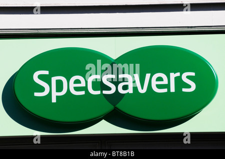 Opticiens Specsavers inscrivez-logo, London, England, UK Banque D'Images