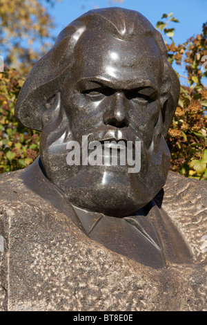 Statue de la révolutionnaire communiste allemand Karl Marx (1818-1883) à l'Armée déchue Monument Park (Parc Muzeon des Arts) à Moscou, Russie Banque D'Images