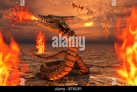 Dragons de serpent Banque D'Images