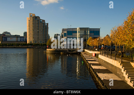 Sovereign point et laser House à Salford Quays, Manchester, Angleterre, Royaume-Uni Banque D'Images