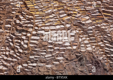Mines de sel de Mara, le Pérou, Amérique du Sud Banque D'Images