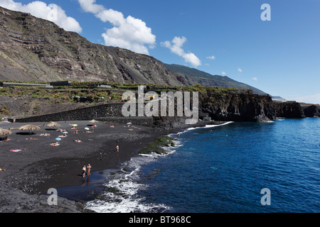 Playa de Charco Verde, 'Paisaje protegido del Remo' réserve naturelle, La Palma, Canary Islands, Spain, Europe Banque D'Images