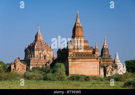 La Pagode Htilominlo, Old Bagan, Pagan, Birmanie, Myanmar, en Asie Banque D'Images