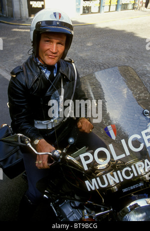 1, l'un, Français, Français, Français, policier, policier, police moto Pays Basque français, ville de Bayonne, Bayonne, France, Europe Banque D'Images