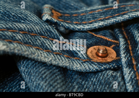 Close-up of denim jeans Banque D'Images