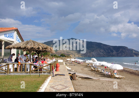 La plage de Kalamaki, Kalamaki, Zante, îles Ioniennes, Grèce Banque D'Images