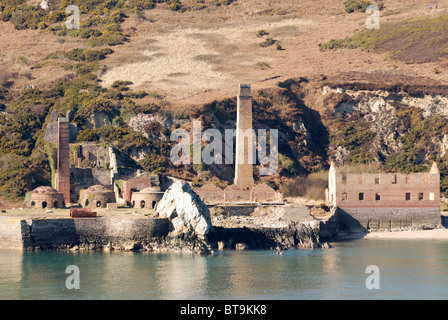 Wen Porth briqueteries, Anglesey, au nord du Pays de Galles Banque D'Images
