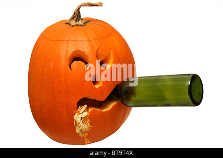 Potable de citrouille Halloween Banque D'Images