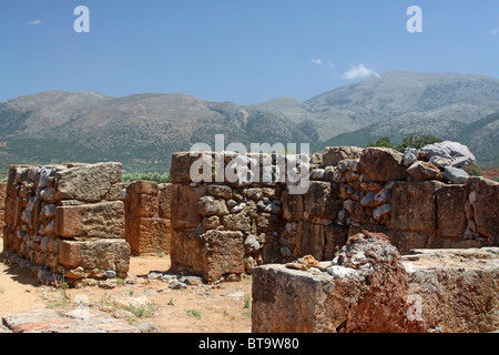 Palais de Malia, site de fouilles archéologiques, Palais Minoen, Héraklion, Crète, Grèce, Europe Banque D'Images