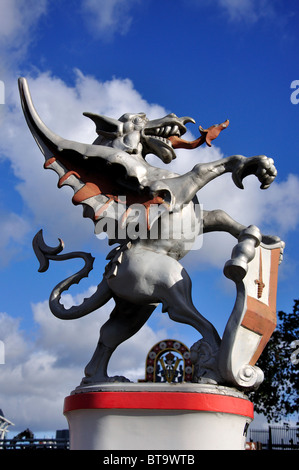 Ville de Londres limite dragon marque sur Fleet Street, City of London, Greater London, Angleterre, Royaume-Uni Banque D'Images