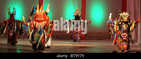 Danse et Chant traditionnels, Oulan-Bator, Mongolie Banque D'Images