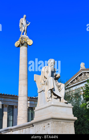 Socrate et les statues d'Apollon en Grèce Banque D'Images