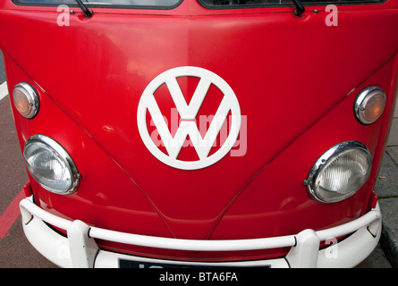 Détail de l'écran partagé classique Volkswagen van, Londres Banque D'Images