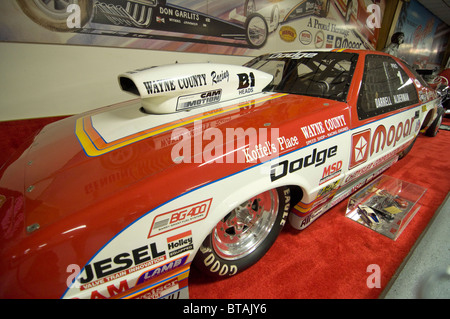 Don Garlits Museum of Drag Racing Ocala en Floride 1991 Dodge Daytona Darrell Alderman 1990 et 1991 Champion du Monde de la NHRA Pro Stock Banque D'Images