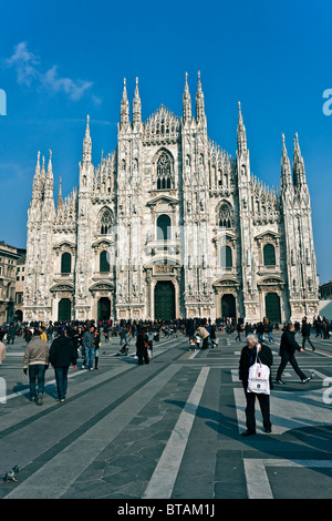 Duomo di Milano, la cathédrale de Milan, Milan, Lombardie, Italie, Europe Banque D'Images