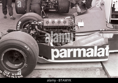 Brabham Parmalat. FI photos du Grand Prix de Monaco 1985. En reregardant les jours où les fans pourraient vraiment être impliqués dans le sport. Banque D'Images