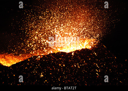 Le Piton de la Fournaison éruption volcanique octobre 2010 Banque D'Images