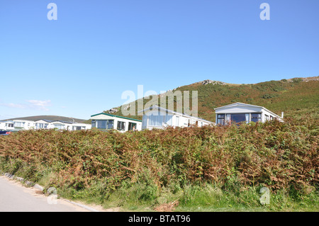 Caravan Park Hillend Gower Peninsula South Wales Banque D'Images