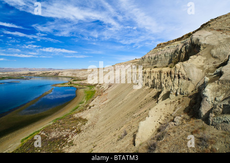 White Bluffs de Hanford Reach National Monument et Saddle Mountain National Wildlife Refuge, centre de l'État de Washington. Banque D'Images