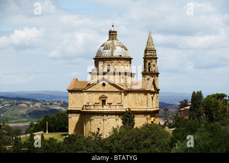 L'église Madonna di San Biagio, Montepulciano, Toscane, Italie Banque D'Images