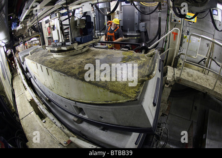 Construction de nouvelles underground à Amsterdam Banque D'Images