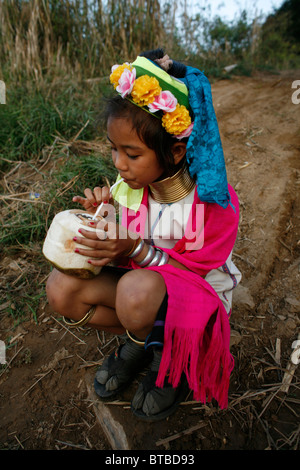 Tribu Karen (baidjan) en Thaïlande Banque D'Images