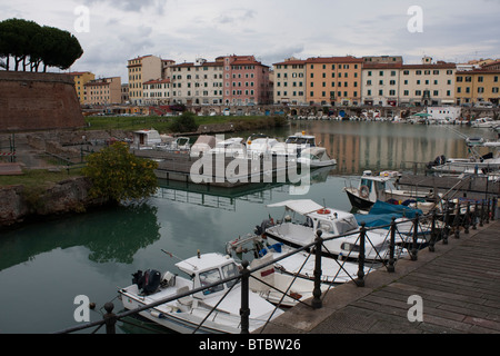 Livourne Livourne traditionnellement appelé en anglais, est une ville portuaire sur la mer Ligure, à l'extrémité ouest de la Toscane, Italie. Banque D'Images