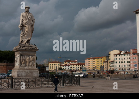 Livourne Livourne traditionnellement appelé en anglais, est une ville portuaire sur la mer Ligure, à l'extrémité ouest de la Toscane, Italie. Banque D'Images