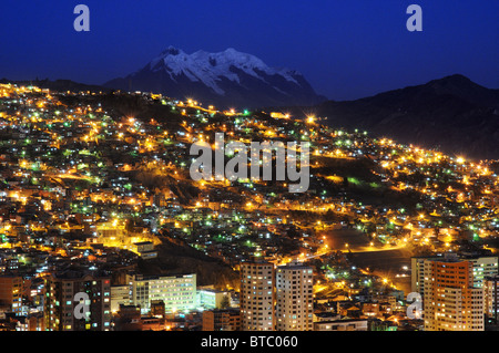 Une vue sur La Paz en Bolivie à partir de la vue Killi Killi Banque D'Images