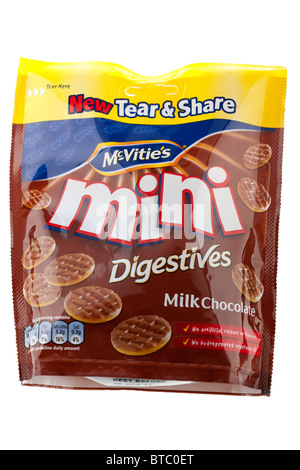 Nouveau déchirer et partager McVitie's mini chocolat au lait biscuits digestifs. Utilisez uniquement éditoriale Banque D'Images