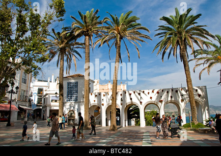 ( Nerja Balcon de Europa ) Beach Town Espagne Mer Méditerranée ( Malaga ) Banque D'Images