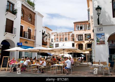 ( Nerja Balcon de Europa ) Beach Town Espagne Mer Méditerranée ( Malaga ) Banque D'Images