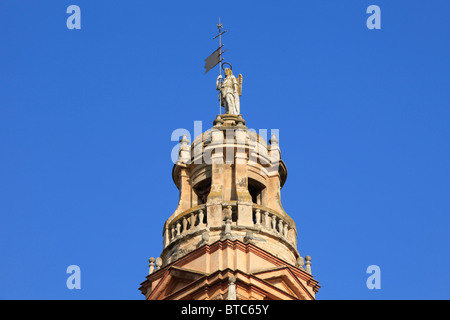 Détail de la tour-minaret de la Mosque-Cathedral de Cordoue, Espagne Banque D'Images