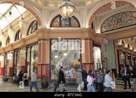 Boutiques de luxe dans Block Arcade, Collins Street, Central Business District, CBD, Melbourne, Victoria, Australie, Océanie Banque D'Images