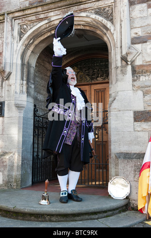 David Craner (Beaminster) concurrence dans le Dorset 2010 crieur public la concurrence. David a été placé 2e Banque D'Images