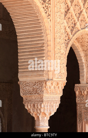 Détail de l'architecture islamique à le Generalife à Grenade, Espagne Banque D'Images