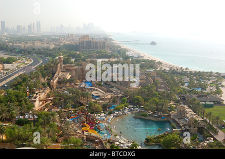 Parc Aquatique Wild Wadi. Situé à Jumeirah, très près de sept étoiles Burj Al Arab et Jumeirah Beach hotel, DUBAÏ, ÉMIRATS ARABES UNIS Banque D'Images