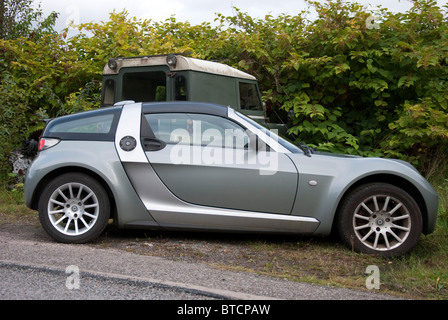 Modèle 2004 Smart Roadster gris/noir Banque D'Images