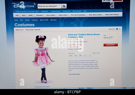 Disney Store en ligne site web d'Halloween Banque D'Images