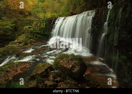 Sgwd Fias Oisans gwyn Cascades ; Pays de Galles ; Royaume-Uni ; Banque D'Images