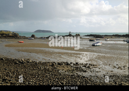 Le Port de Bordeaux sur Guernsey, Channel Islands Banque D'Images