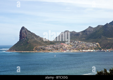 Les montagnes comme vu de Chapmans Peak Drive, Cape Town, Afrique du Sud Banque D'Images