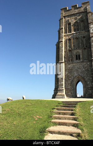 St Michael's Church, Tor de Glastonbury, Somerset, England, UK Banque D'Images